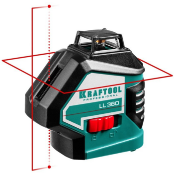 KRAFTOOL LL360 #2 нивелир лазерный, 2х360° , 20м/70м, IP54, точн. +/-0,2 мм/м, держатель, в коробке (34645-2)
