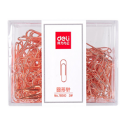 Скрепки Deli 78510 металл 29мм золотистый (упак.:160шт) пластиковая коробка