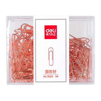 Скрепки Deli 78510 металл 29мм золотистый (упак.:160шт) пластиковая коробка