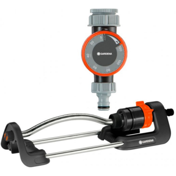 Дождеватель Gardena Aqua S + 1169-20 осцилирующий (в комп.:2 предмета) черный (18701-34.000.00)