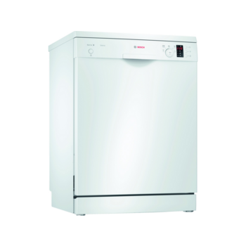 Посудомоечная машина BOSCH Serie 2, СОЛО 60см., SilencePlus; Класс A-A-A; уровень шума 48 дБ; 4прогр.: Авто 65°, Эко 50°, Ополаскивание 0°, 1-часовая 65°; 2 спец.ф-ции: 1/2 зарузки и Extra Dry ; 5 уровней подачи воды; 13 компл.посуды; быстрая гигиеничная