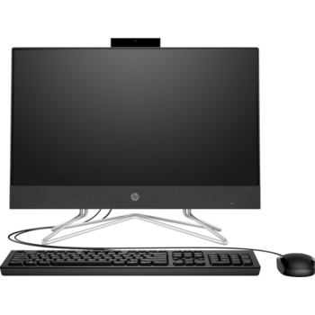 Моноблок HP 22-df0041ur 21.5" Full HD Ath 3050U (2.3) 4Gb SSD256Gb RGr CR Free DOS 3.0 GbitEth WiFi BT 65W клавиатура мышь Cam черный 1920x1080