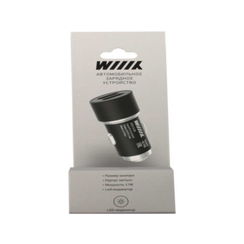 Автомобильное зар./устр. Wiiix UCC-2-37 2.4A+2.4A 2xUSB универсальное черный