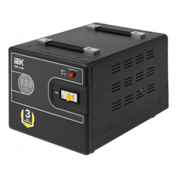 Стабилизатор напряжения IEK Hub 5кВА однофазный черный (IVS21-1-005-13)