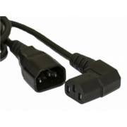 Hyperline PWC-IEC13A-IEC14-5.0-BK Кабель питания монитор-компьютер IEC 320 C13 (угловая) - IEC 320 C14 (3x1.0), 10A, прямая вилка, 5м, цвет черный