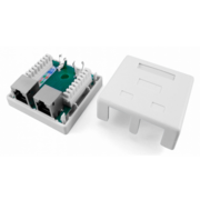 Розетка Hyperline SB1-2-8P8C-C5E-SH-WHRJ45 2 кат.5E FTP бел. (упак.:1шт)