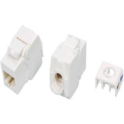 Модуль Hyperline KJ8-8P8C-C5E-180-TLS-WH информ. KeystoneRJ45 кат.5E UTP бел.