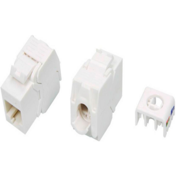 Модуль Hyperline KJ8-8P8C-C5E-180-TLS-WH информ. KeystoneRJ45 кат.5E UTP бел.