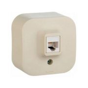 Розетка телеф. Legrand Quteo 782244 откр. слоновая кость