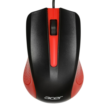 Мышь Acer OMW012 черный/красный оптическая 1200dpi USB 3but (ZL.MCEEE.003)
