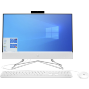 Моноблок HP 22-df0040ur 21.5" Full HD Ath 3050U (2.3) 4Gb SSD128Gb RGr CR Windows 10 GbitEth WiFi BT 65W клавиатура мышь Cam белый 1920x1080