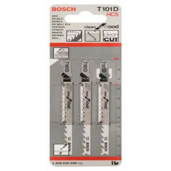 Набор пилок по дереву Bosch T 101 D 3пред. (лобзики)