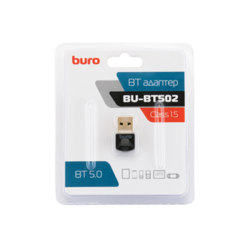 Адаптер USB Buro BU-BT502 Bluetooth 5.0+EDR class 1.5 20м черный