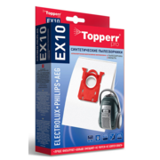 Пылесборники Topperr EX10 1404 сверхпрочные нетканые (4пылесбор.) (2фильт.)