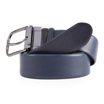 Ремень мужской Piquadro Black Square CU4877B3/NBLU2 черный/темно-синий натур.кожа