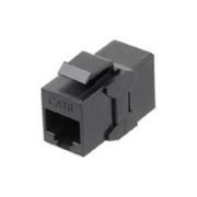 Адаптер Hyperline CA2-KJ-C6-BK проходн.RJ45 кат.6 UTP черн. (упак.:1шт)