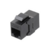 Адаптер Hyperline CA2-KJ-C6-BK проходн.RJ45 кат.6 UTP черн. (упак.:1шт)