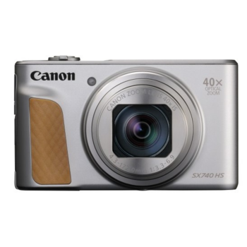 Фотоаппарат Canon PowerShot SX740HS SL серебристый/коричневый 21.1Mpix Zoom40x 3" 4K SDXC/SD/SDHC CMOS 1x2.3 IS opt 1minF turLCD 10fr/s 30fr/s HDMI/WiFi/NB-13L