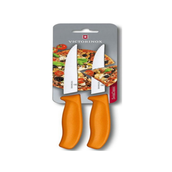 Набор ножей Victorinox Swiss Classic 6.7936.12L9B (6.7936.12L9B) для пиццы компл.:2предм. оранжевый блистер