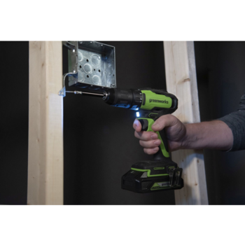 Дрель-шуруповерт Greenworks GD24DD35 аккум. патрон:быстрозажимной (3704007)