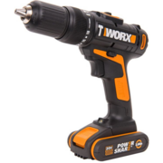 Worx Дрель-шуруповерт ударная аккумуляторная WX371.1, 20В, 40Нм, 2Ач x2, кейс [WX371.1]
