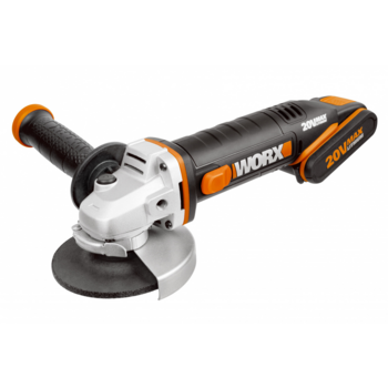 Worx Угловая шлифмашина аккумуляторная WX800, 20В, 115 мм, 22,0Ач, кейс [WX800]