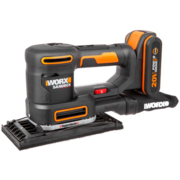 Worx Виброшлифмашина аккумуляторная WX820, 20В, 2 Ач х1, кейс [WX820]