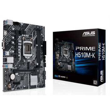 Материнская плата Asus PRIME H510M-K Soc-1200 Intel H510 2xDDR4 mATX AC`97 8ch(7.1) GbLAN+VGA+HDMI