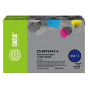 Чернила Cactus CS-EPT6641-4 T664 многоцветный набор 4x100мл для Epson L100/L110/L120/L132/L200/L210/L222/L300/L312/L350/L355/L362/L366/L456/L550/L555/L566/L1300