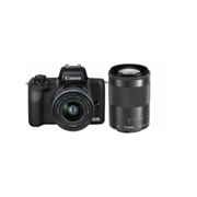 Фотоаппарат Canon EOS M50 Mark II черный 24.1Mpix 3" 4K WiFi EF-M15-45 IS STM EF-M55-200 IS STM LP-E12 (с объективом)