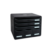 Бокс для документов 873721 Exacompta Store Box 6 выдвижных ящиков 270x355x271мм черный полистирол