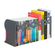 Подставка-ограничитель для книг Deli 78631BLACK 114х114х220мм расшир. металл цв.черный
