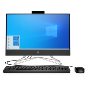 Моноблок HP 22-df1034ur NT 21.5" FHD(1920x1080) Core i3-1125G4, 8GB DDR4 3200 (1x8GB), SSD 512Gb, Intel Internal Graphics, noDVD, kbd&mouse wired, HD Webcam, Jet Black, Win10, 1Y Wty