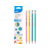 Карандаш ч/г Deli EC011-HB Comiko HB шестигран. липа ассорти кор.европод. (12шт) ластик