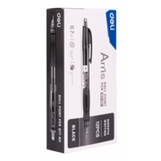 Ручка шариков. автоматическая Deli Arris EQ17-BK черн d=0.7мм черн. черн. резин. манжета