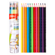 Карандаши цв. Deli EC112-12 Enovation трехгран. пластик 12цв. карт.тубус (12шт)