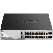 Коммутатор D-Link PROJ Управляемый L3 стекируемый коммутатор, 24x1000Base-T, 2x10GBase-T, 4x10GBase-X SFP+, защита от статического электричества до 6 кВ, CLI, порт управления 1000Base-T, консольный порт RJ-45, 1