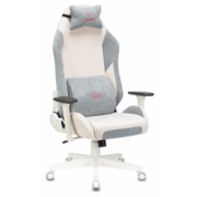 Кресло игровое Zombie EPIC PRO Fabric белый/серо-голубой с подголов. крестовина пластик пластик белый