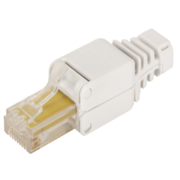 Коннектор Lanmaster полевой (LAN-TMP-U5E-WH) UTP кат.5E RJ45 с защитным колпачком белый (упак.:1шт)