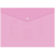 Конверт на кнопке Бюрократ Pastel -PKPAST/PINK A4 пластик 0.18мм розовый