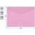 Конверт на кнопке Бюрократ Pastel -PKPAST/PINK A4 пластик 0.18мм розовый