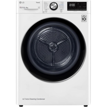 Сушильная машина LG Electronics Сушильная машина LG Electronics/ Стандартная сушильная машина c тепловым насосом и автоочисткой конденсатора, 9кг, A++, 850х600х690 мм, инвертерный компрессор, белый
