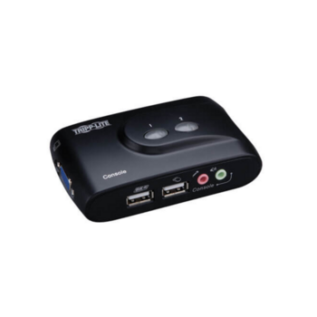 2-Port Compact USB KVM Switch w/Audio and Cable