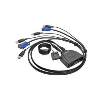 B032VU2 with 5ft built in cables, and one USB to PS/2 adapter. Adapter works with Windows and Linux.