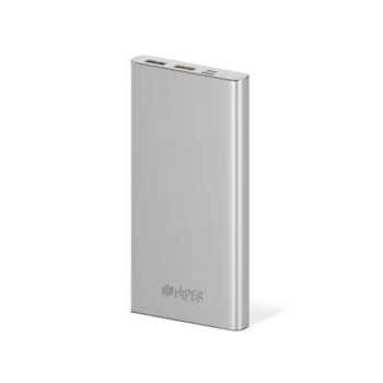Внешний аккумулятор HIPER MPX10000 Li-Pol 10000mAh 3A+3A+3A 2xUSB 1xType-C серебристый