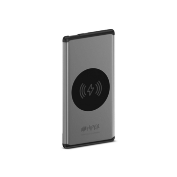 Внешний аккумулятор HIPER NANO V Li-Pol 5000 mAh QI 5W 2.4A 1xUSB, cеребристый