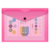 Конверт на кнопке Бюрократ Double Neon DNEPK804A5PINK A5 гориз. пластик 0.15мм розовый