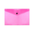 Конверт на кнопке Бюрократ Double Neon DNEPK804A5PINK A5 гориз. пластик 0.15мм розовый