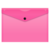 Конверт на кнопке Бюрократ Double Neon DNEPK804A5PINK A5 гориз. пластик 0.15мм розовый