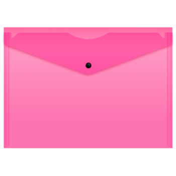 Конверт на кнопке Бюрократ Double Neon DNEPK803A4PINK A4 гориз. пластик 0.15мм розовый